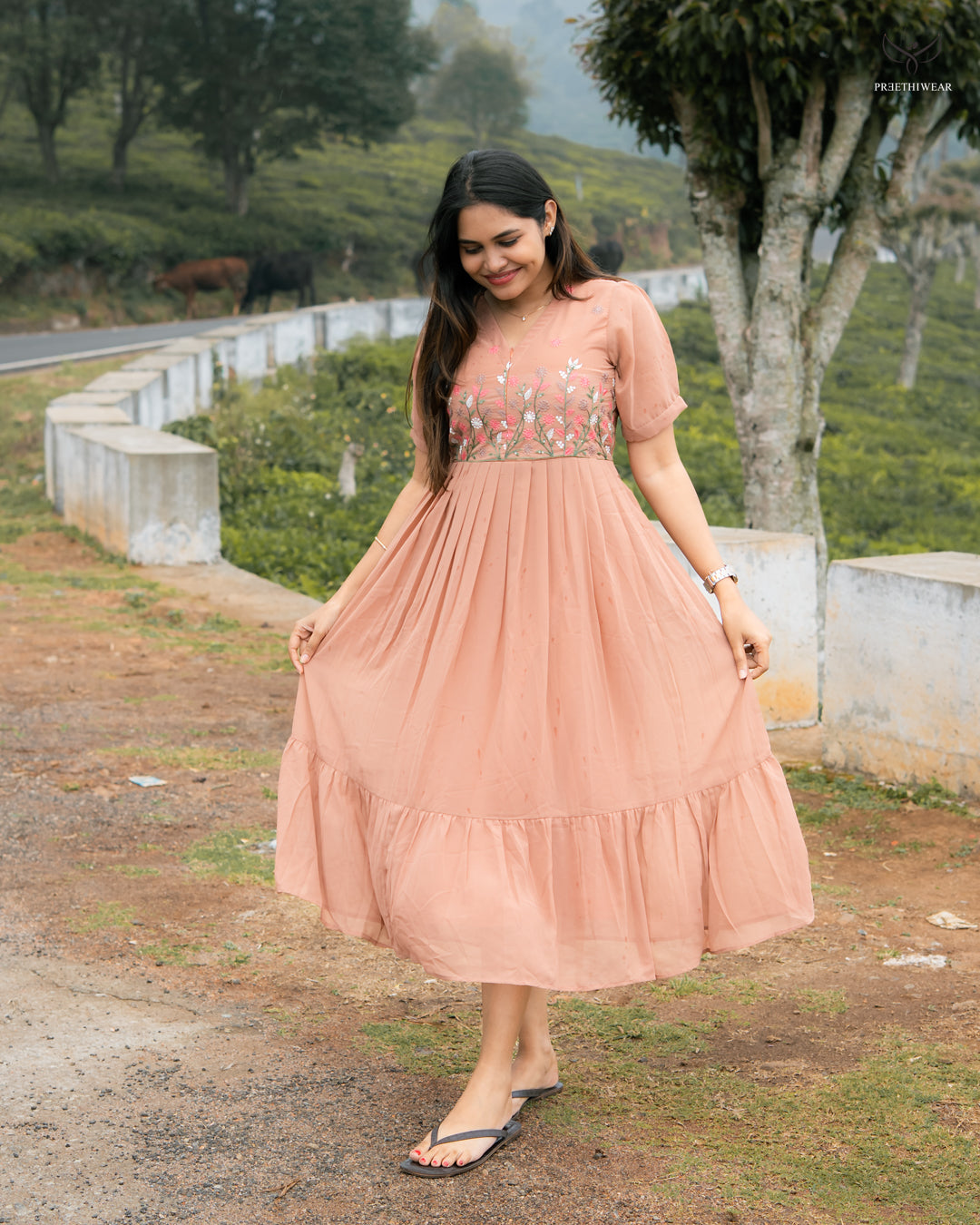 Jagruti Maternity Dress with center Zip