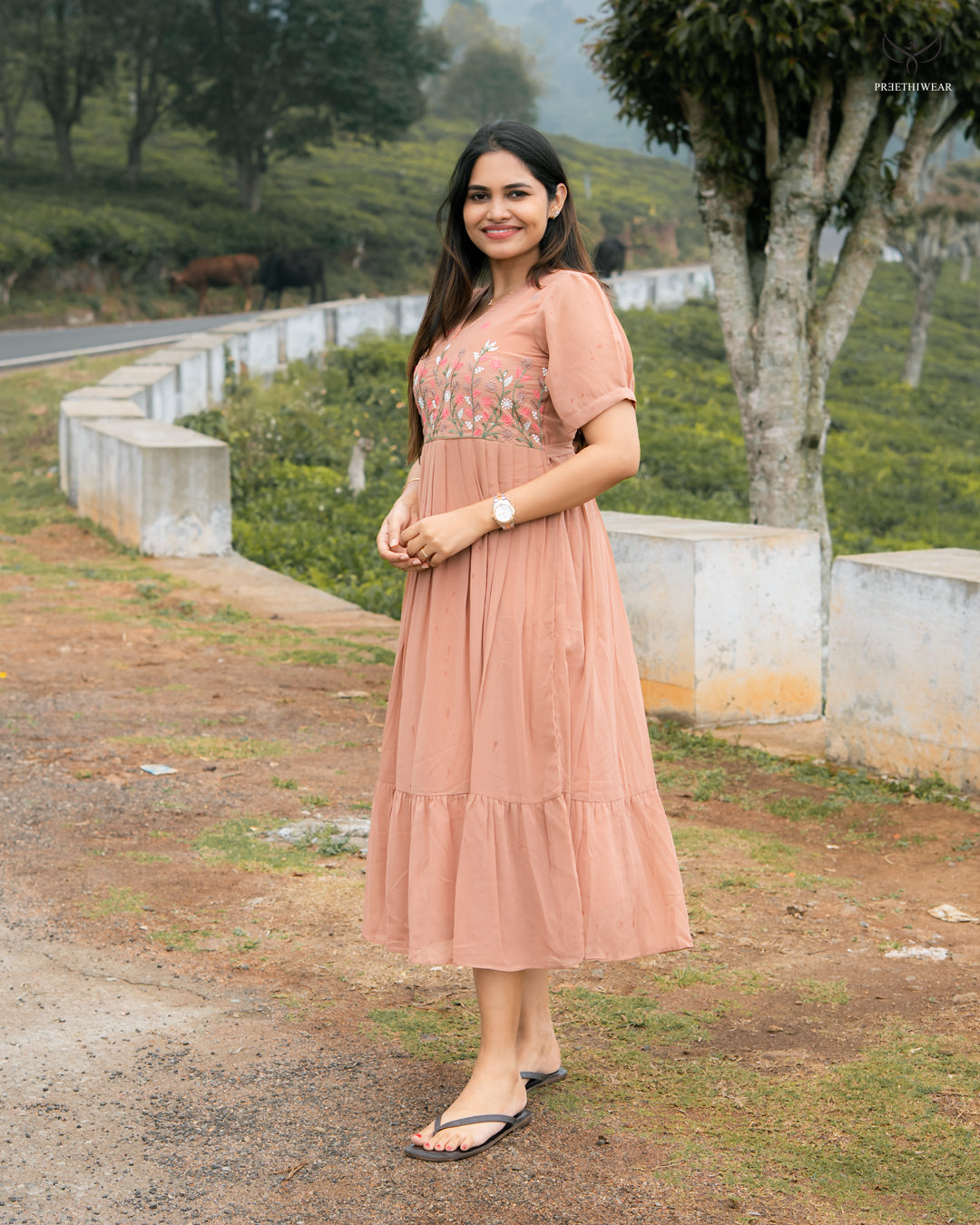 Jagruti Maternity Dress with center Zip