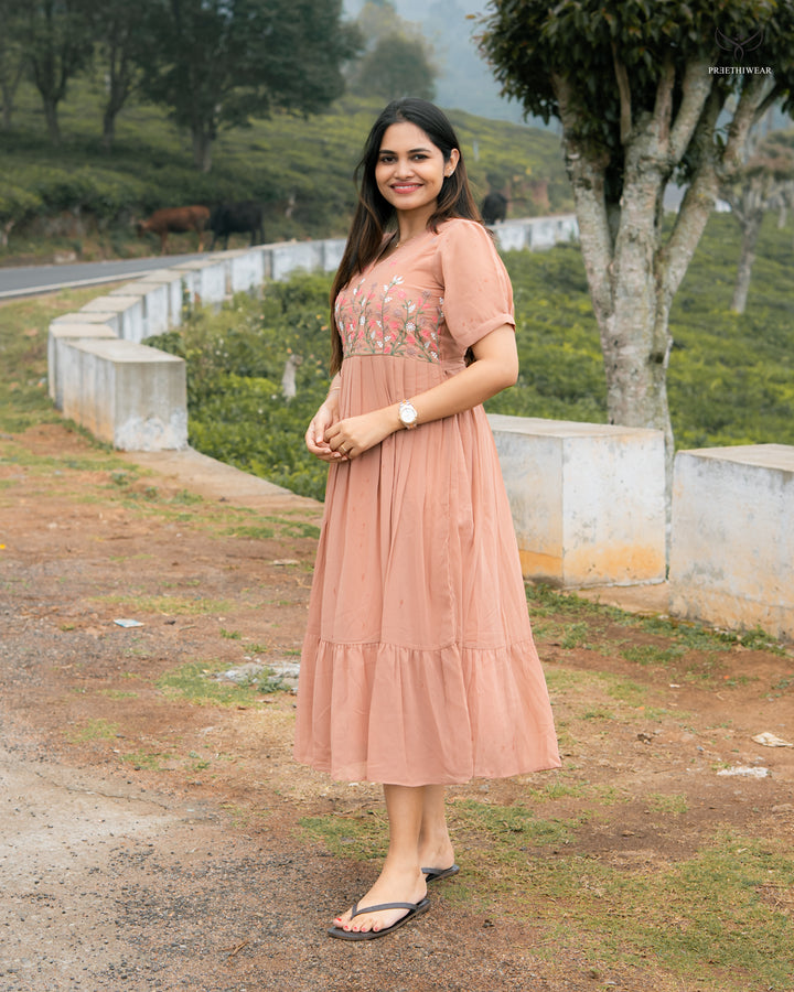 Jagruti Maternity Dress with center Zip