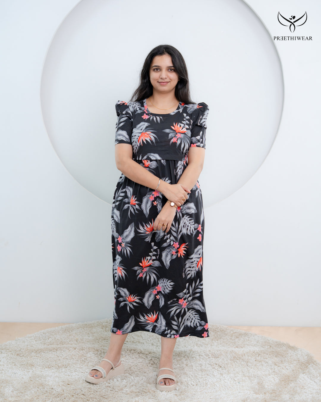 Ridita SoftCotton Calf Length Maternity Loungewear