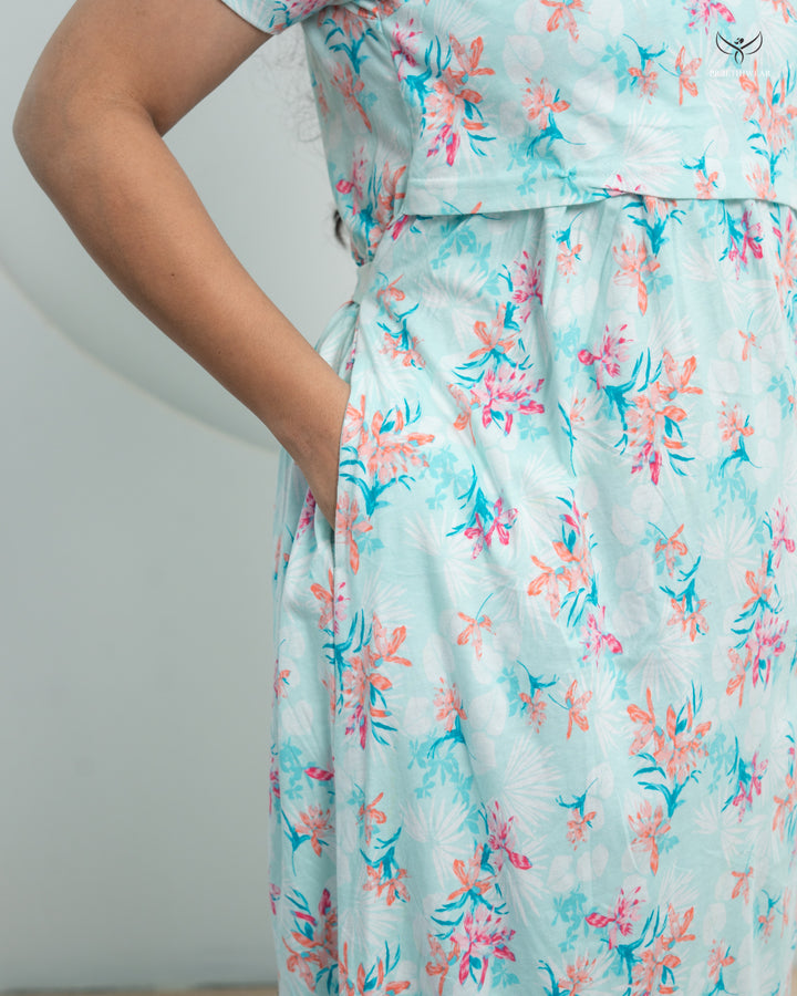 Athulya2  SoftCotton Full Length Maternity Loungewear