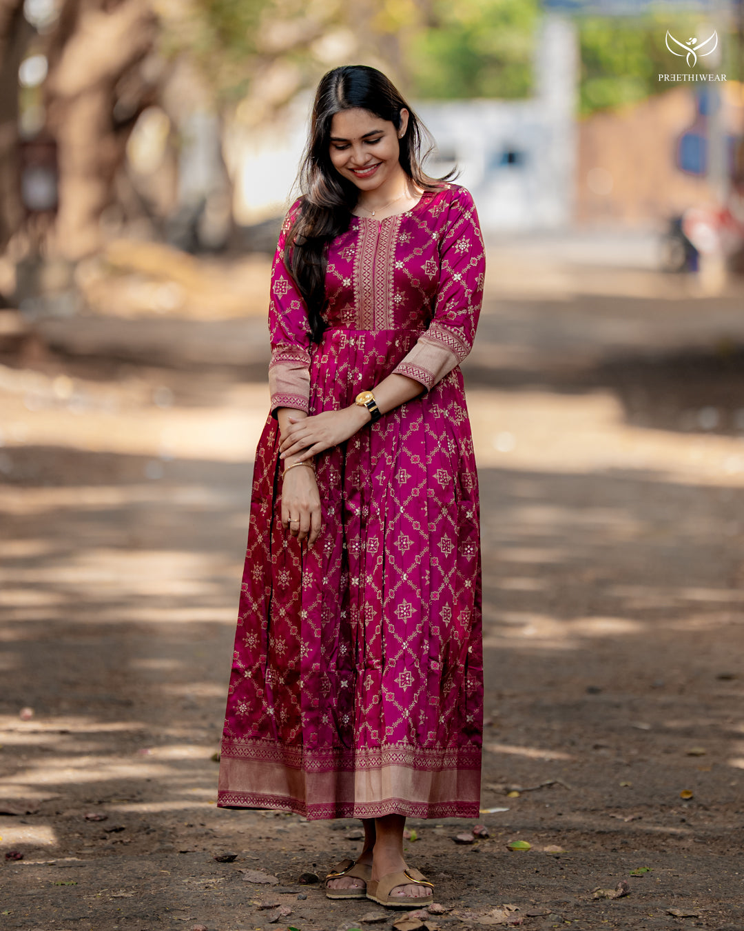 Hanisha  Maternity Dress with center Zip