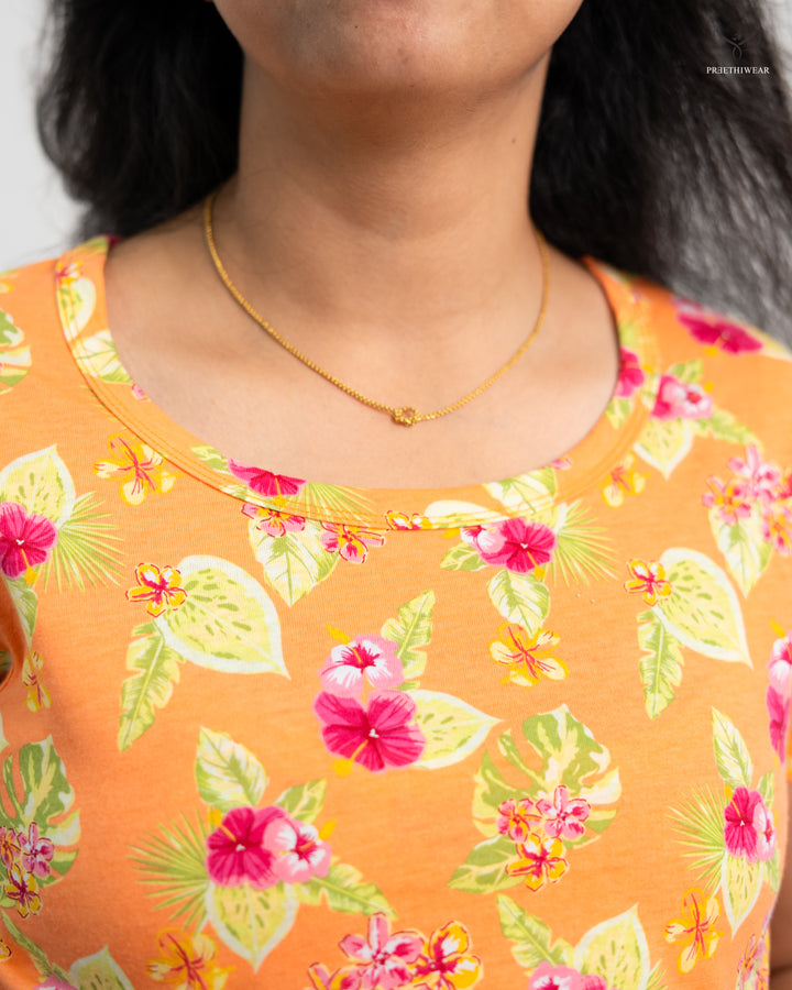 Tazniya Soft Cotton Maternity Top Pant Set