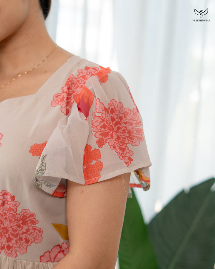 Taarvi  Maternity Dress with center Zip