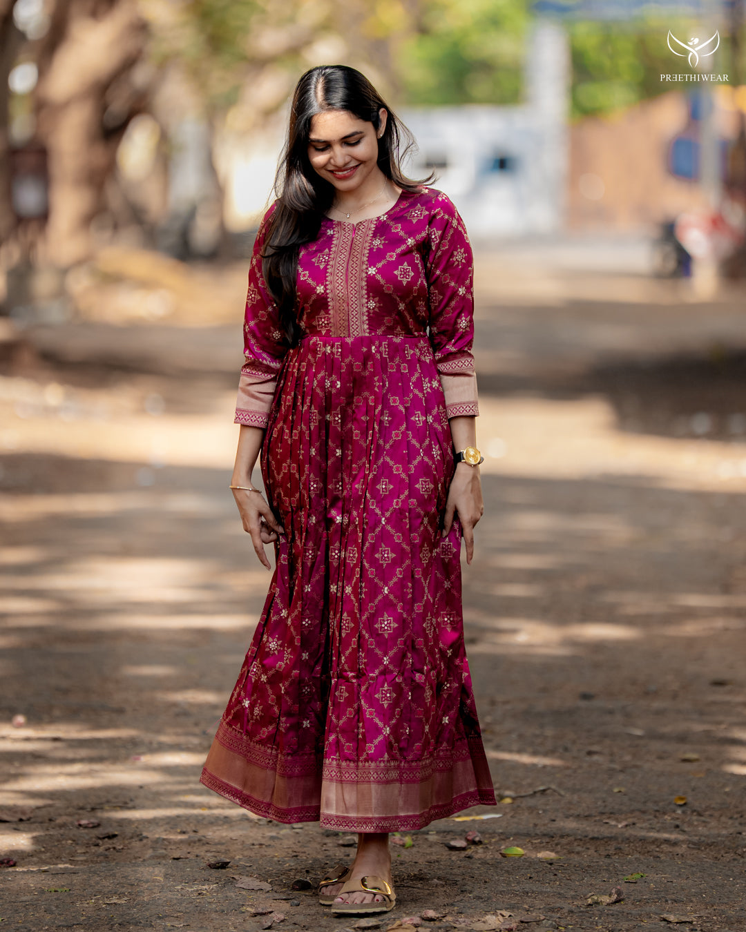 Hanisha  Maternity Dress with center Zip