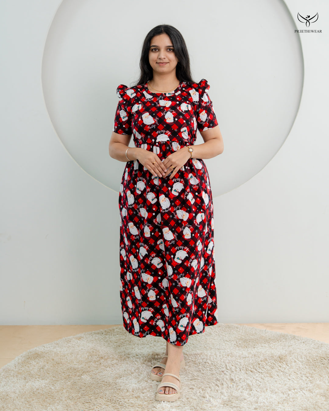 Carol Soft Cotton Calf Length Maternity Loungewear