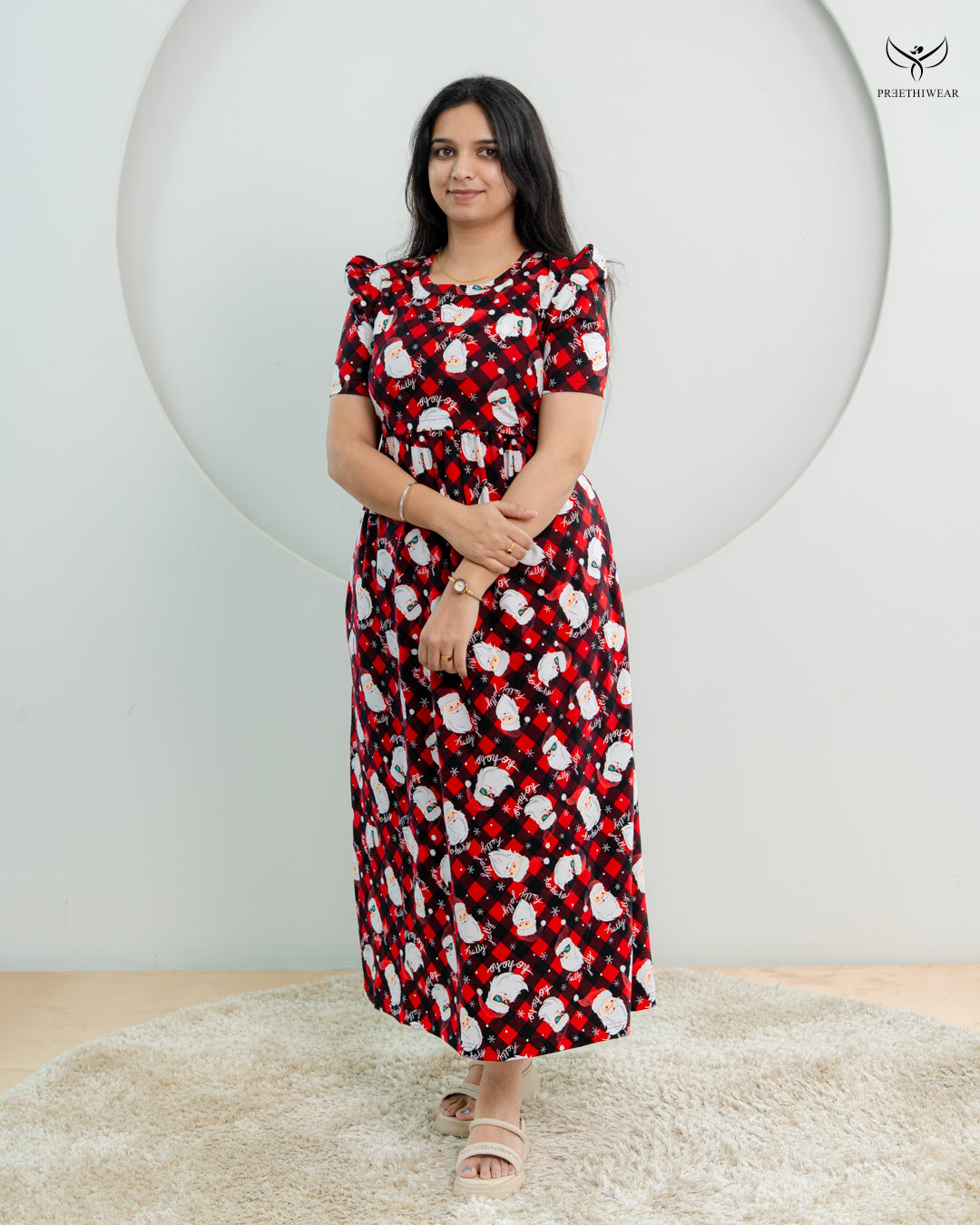 Carol Soft Cotton Calf Length Maternity Loungewear