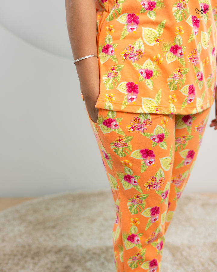 Tazniya Soft Cotton Maternity Top Pant Set