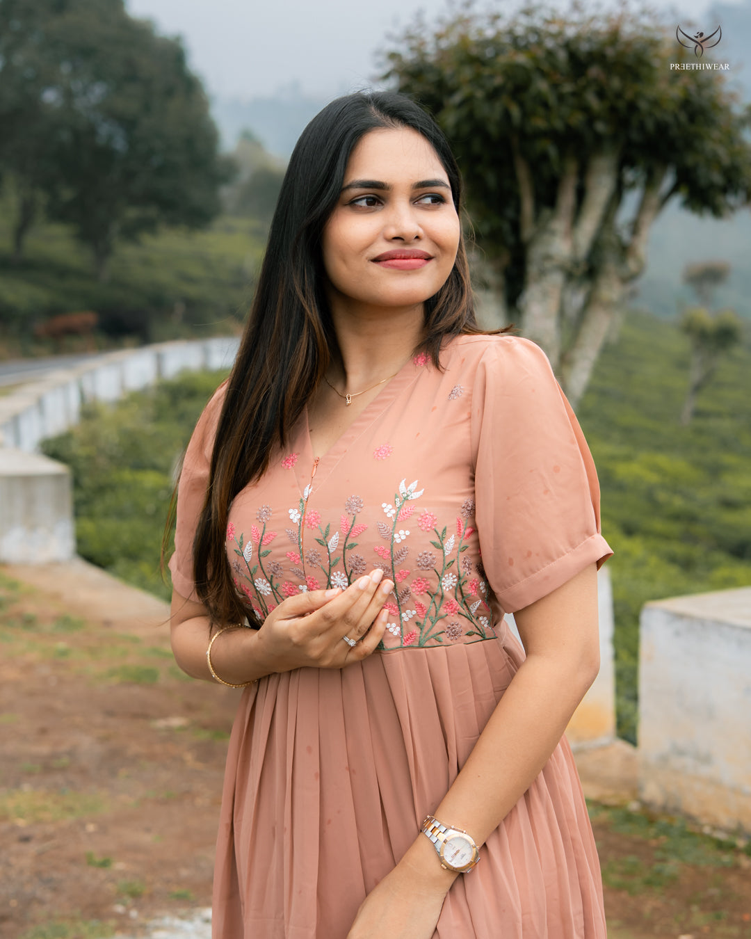 Jagruti Maternity Dress with center Zip