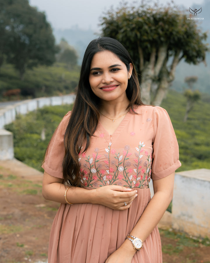 Jagruti Maternity Dress with center Zip