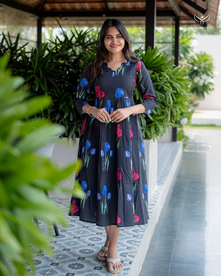 Sharmili Maternity Dress with center Zip
