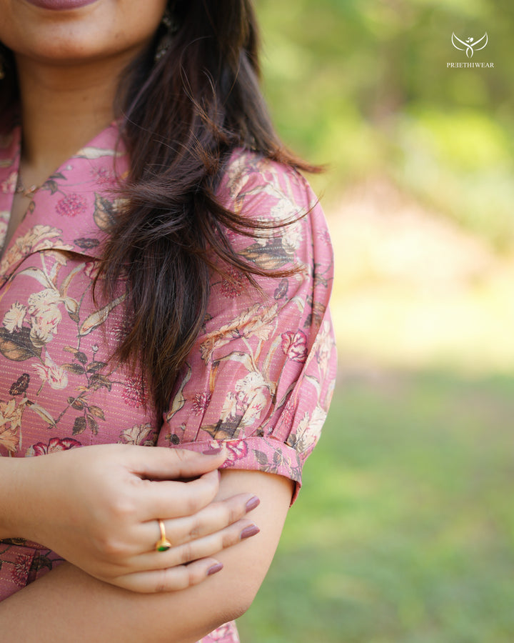 Jensi Maternity Dress with center Button