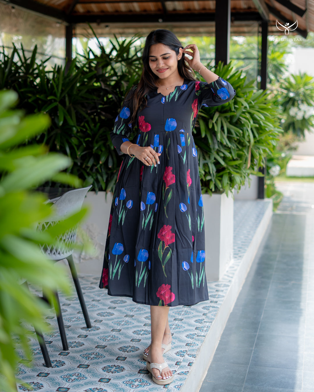 Sharmili Maternity Dress with center Zip