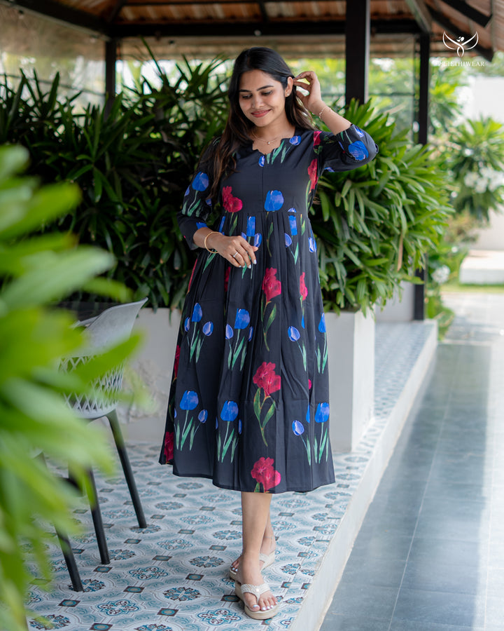 Sharmili Maternity Dress with center Zip