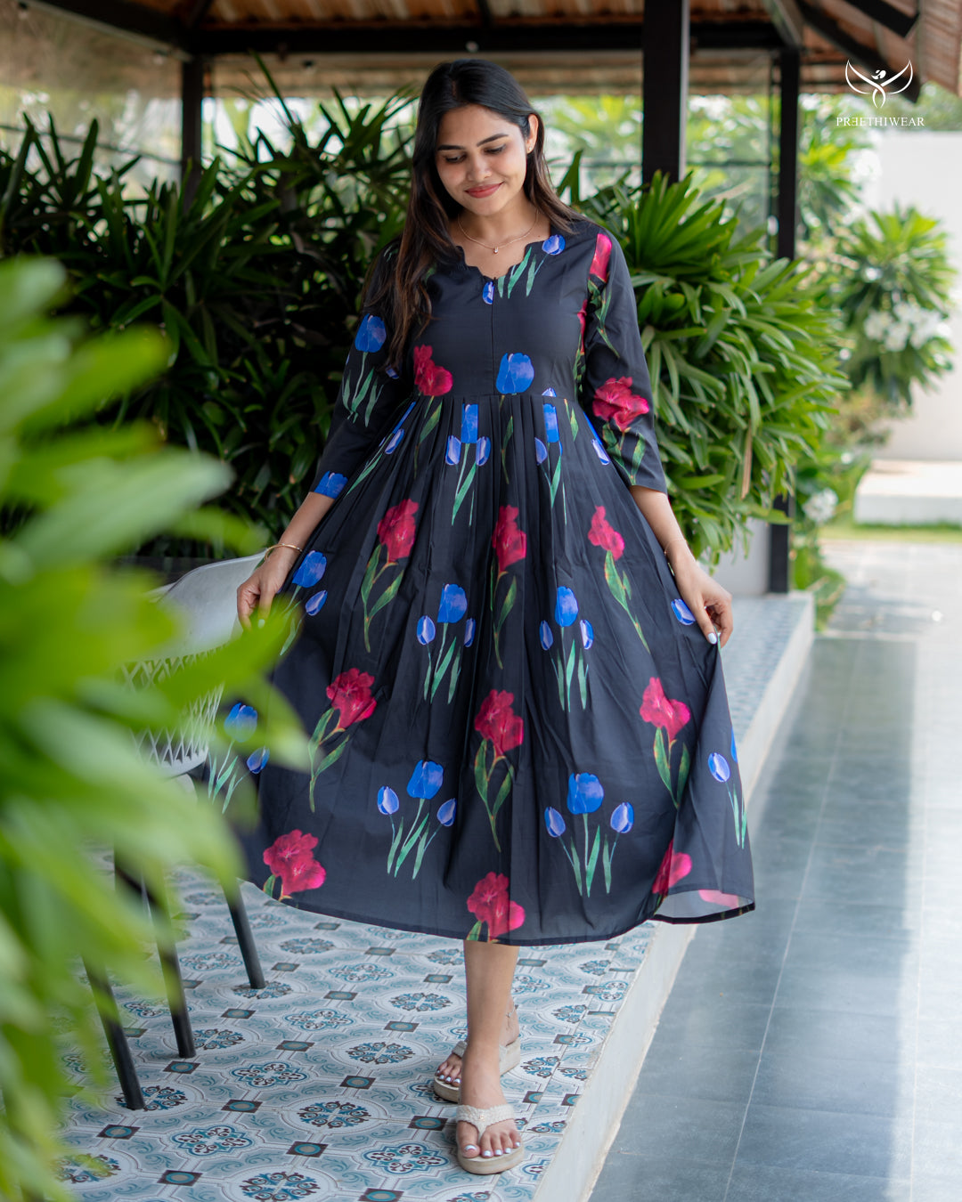 Sharmili Maternity Dress with center Zip