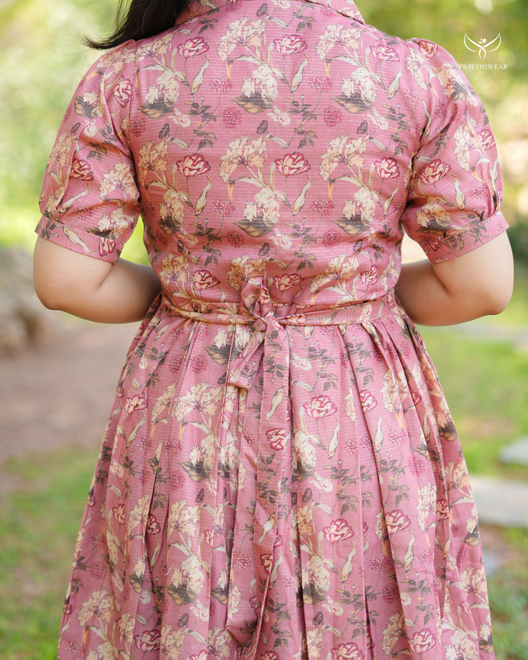 Jensi Maternity Dress with center Button