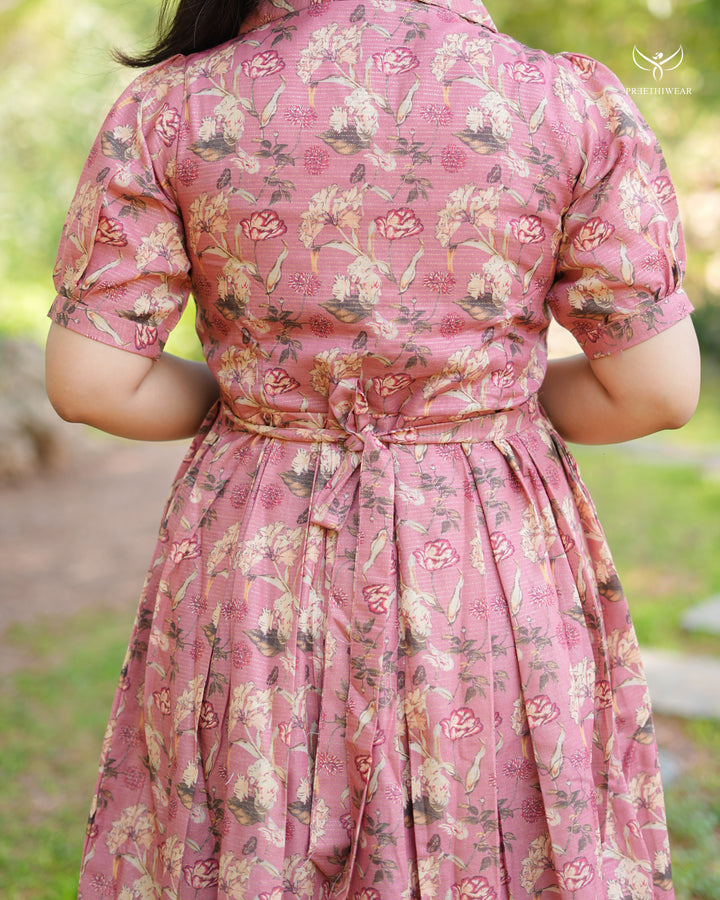 Jensi Maternity Dress with center Button