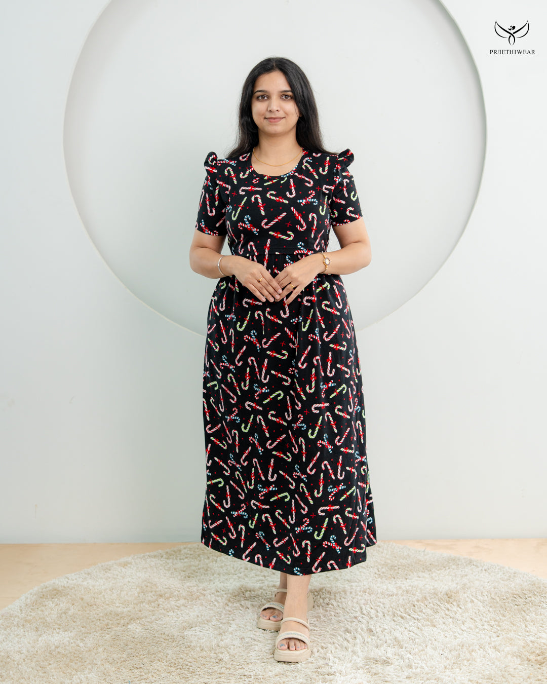 Jella SoftCotton Calf Length Maternity Loungewear