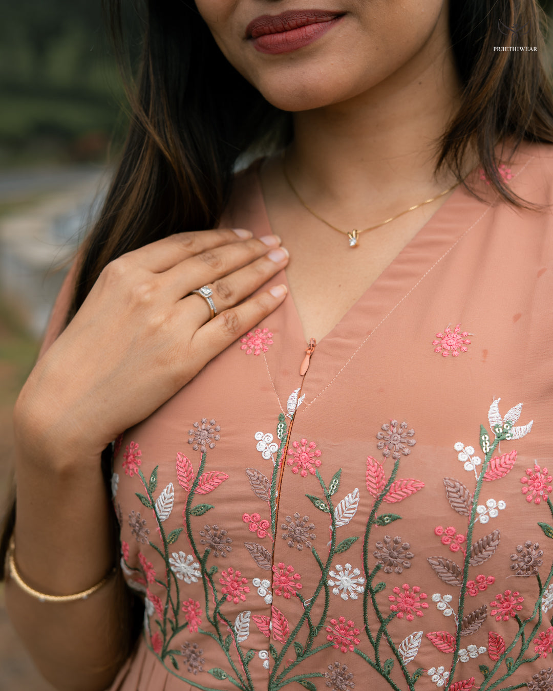 Jagruti Maternity Dress with center Zip