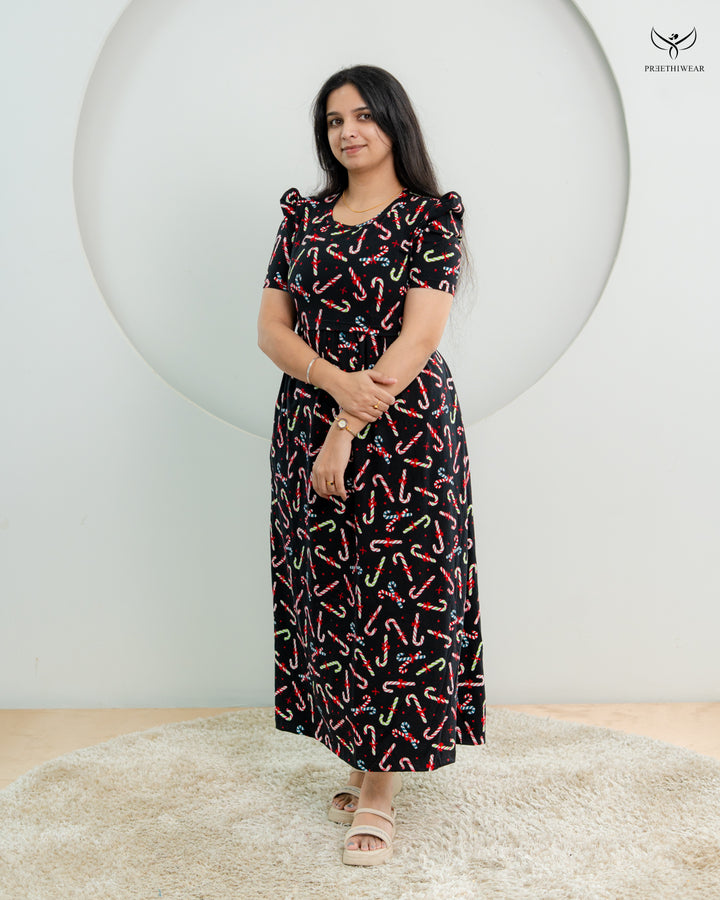 Jella SoftCotton Calf Length Maternity Loungewear