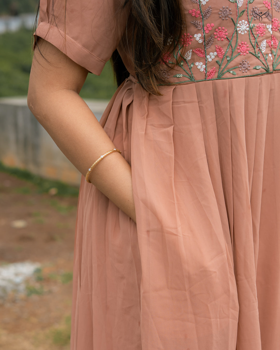 Jagruti Maternity Dress with center Zip