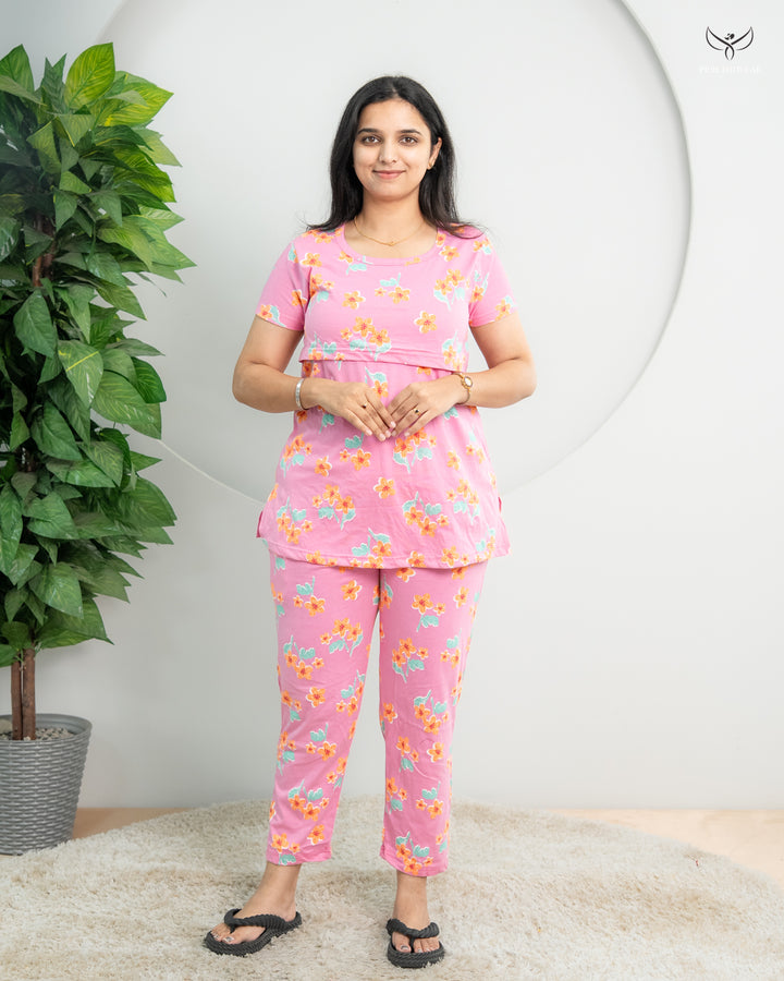 Yamini1  SoftCotton Maternity Top Pant Set