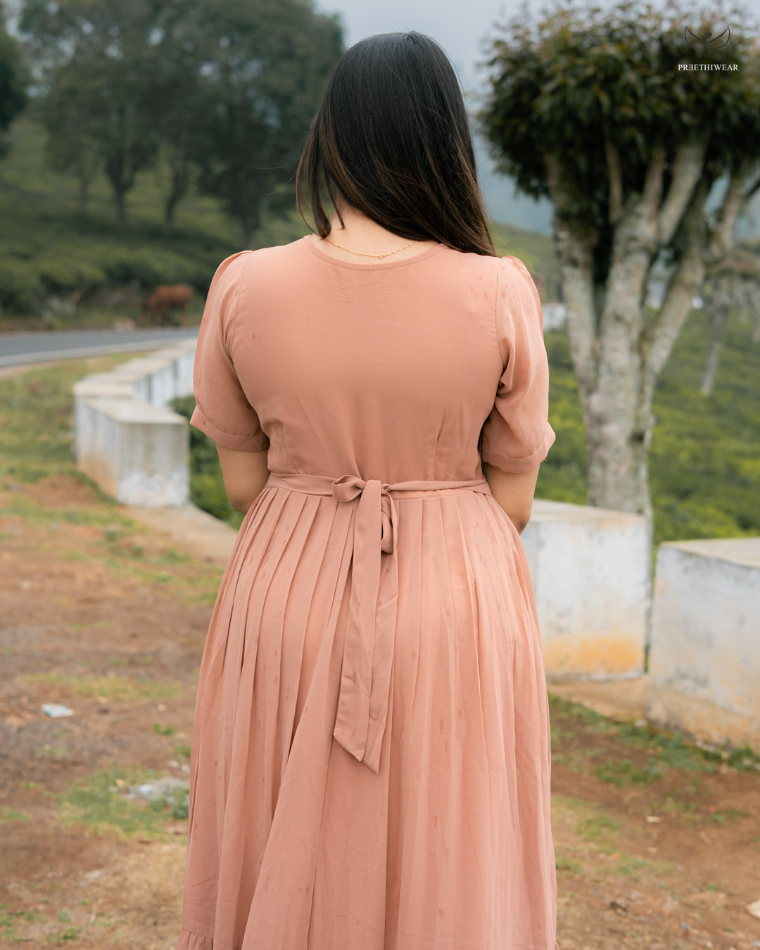 Jagruti Maternity Dress with center Zip