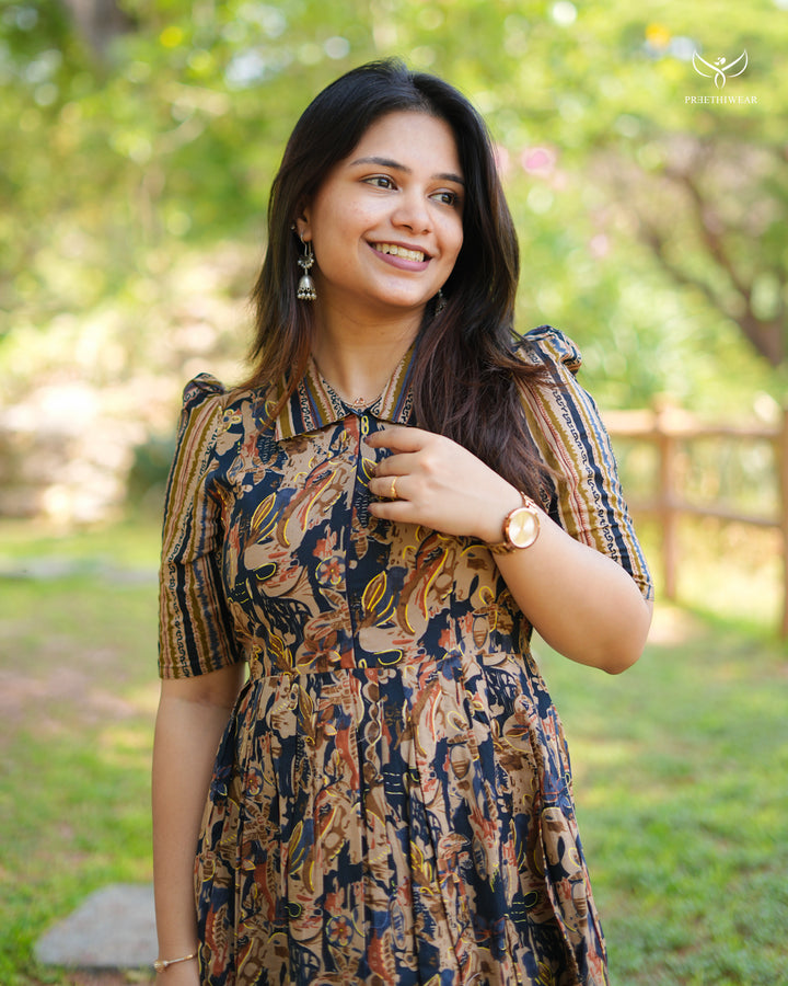 Jameela Maternity Dress with center Zip