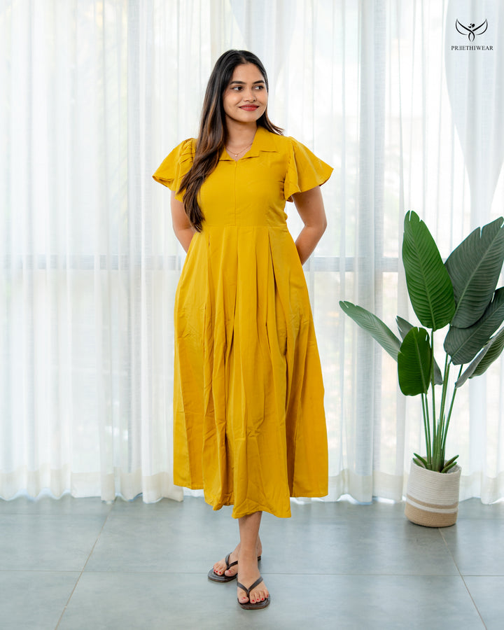 Reyavi  Maternity Dress with center Zip