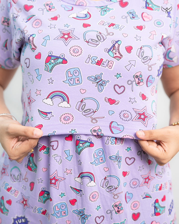 Sangavi3  SoftCotton Full Length Maternity Loungewear