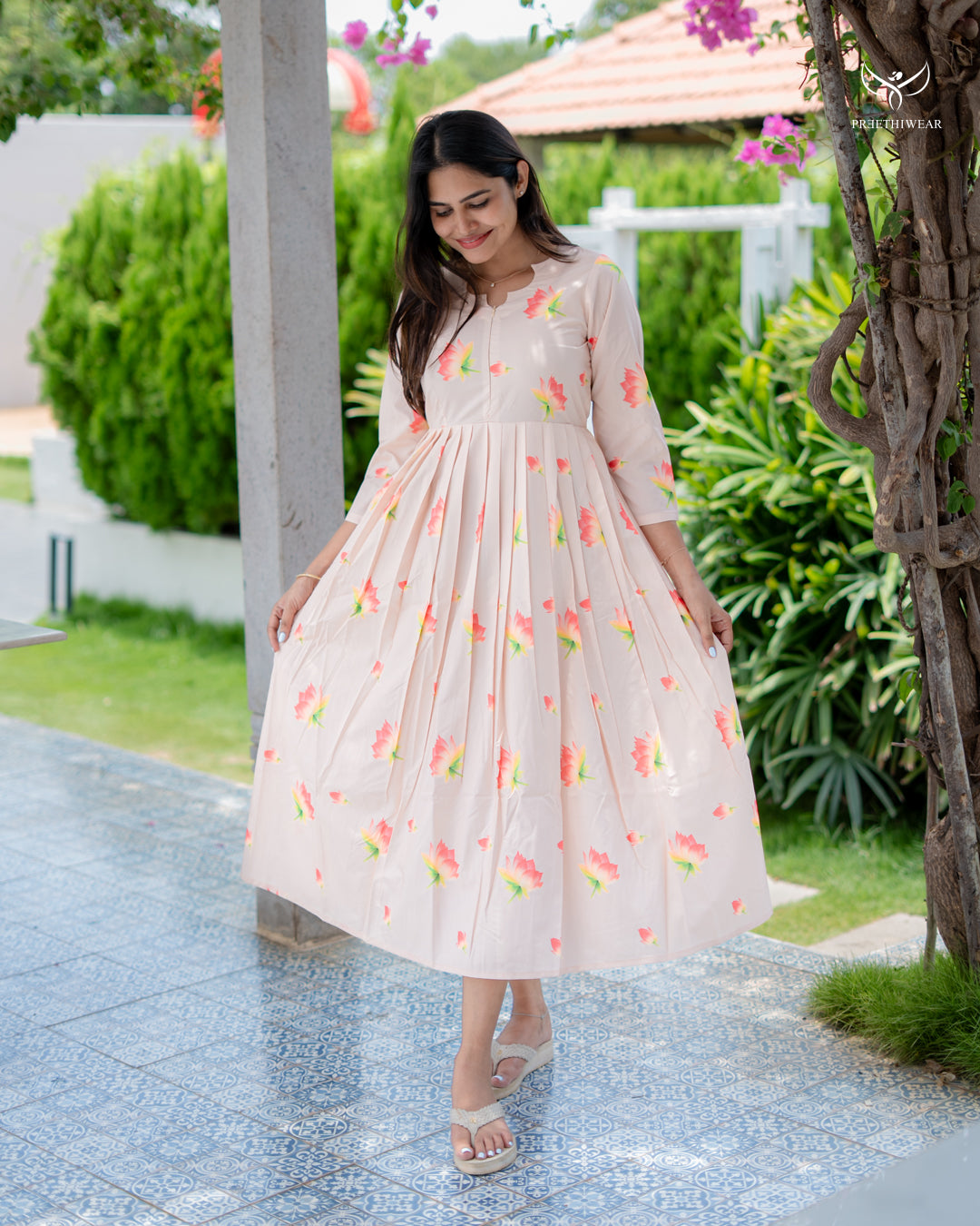Roobaa Maternity Dress with center Zip