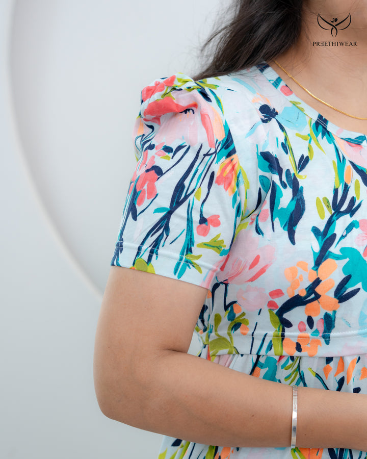 Vrinda Lightweight SoftCotton Calf Length Maternity Loungewear