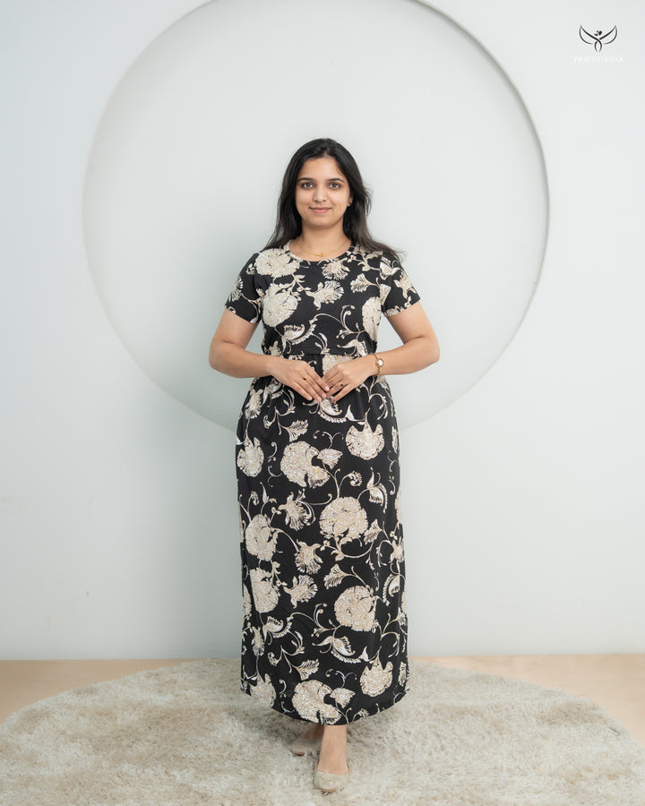 Bindu2 SoftCotton Full Length Maternity Loungewear