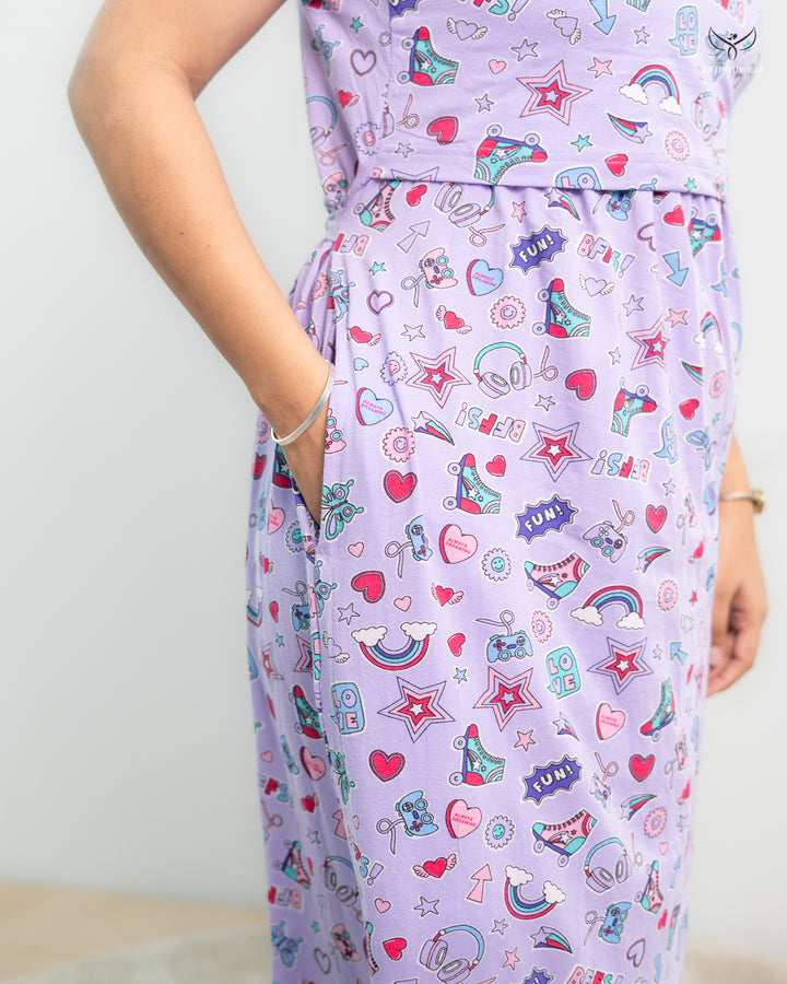 Sangavi3  SoftCotton Full Length Maternity Loungewear