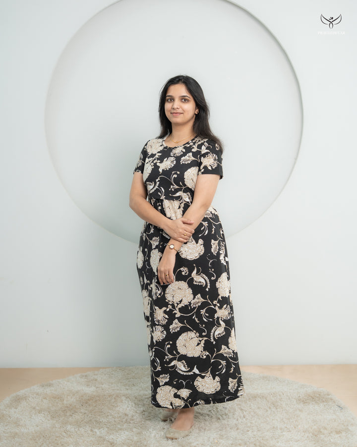 Bindu2 SoftCotton Full Length Maternity Loungewear