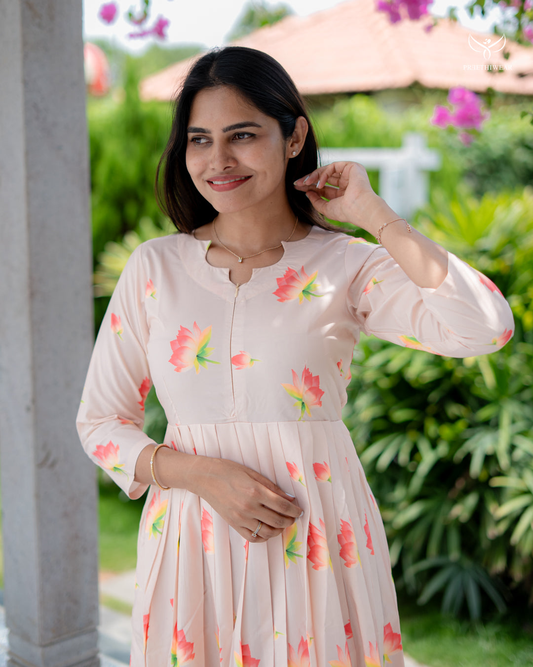 Roobaa Maternity Dress with center Zip
