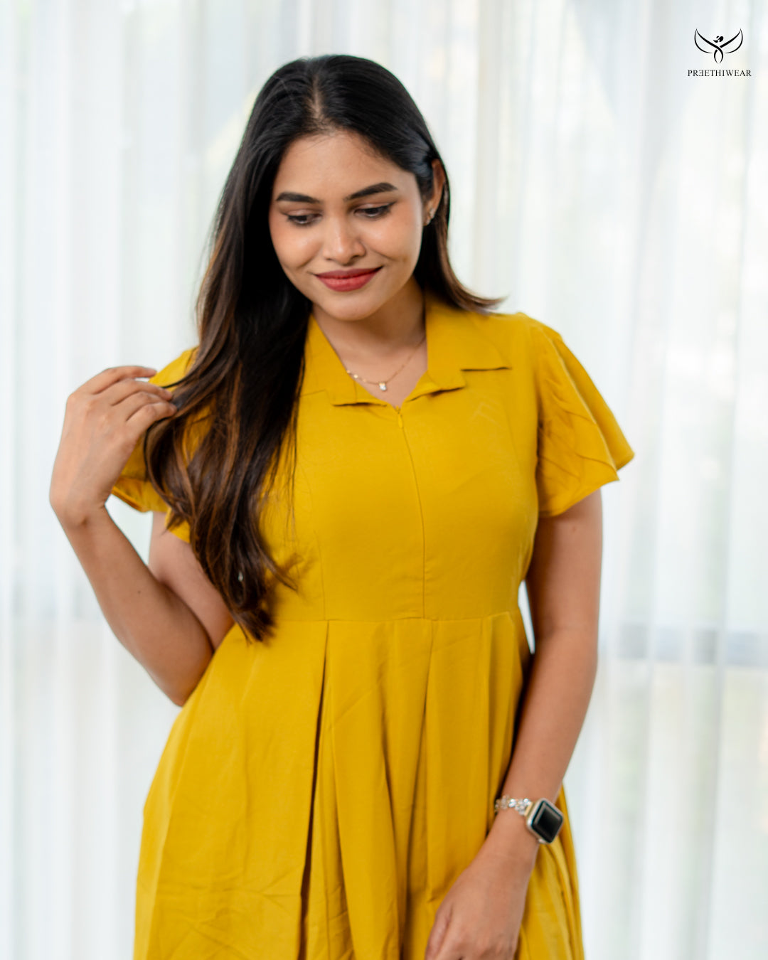 Reyavi  Maternity Dress with center Zip