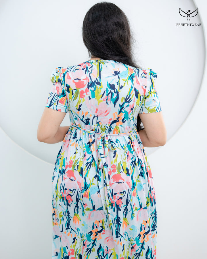 Vrinda Lightweight SoftCotton Calf Length Maternity Loungewear