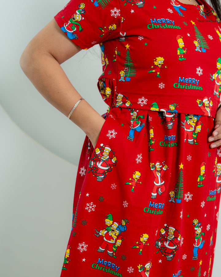 Uzma1 Soft Cotton Full Length Maternity Loungewear