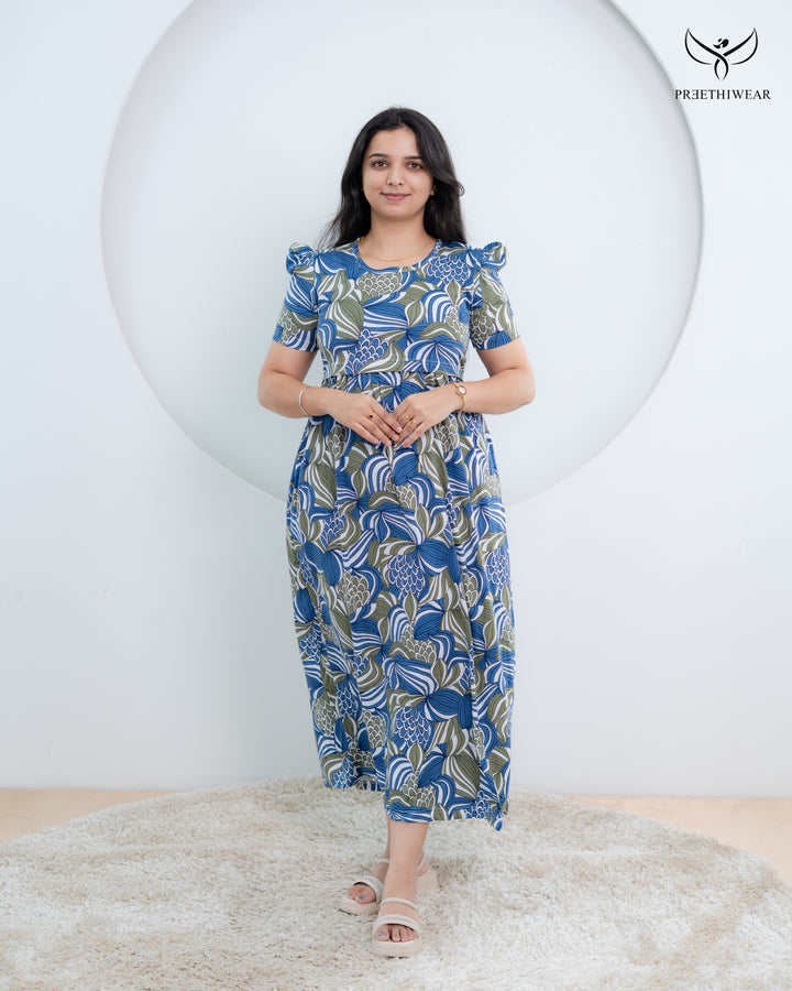 Ikshita Lightweight SoftCotton Calf Length Maternity Loungewear