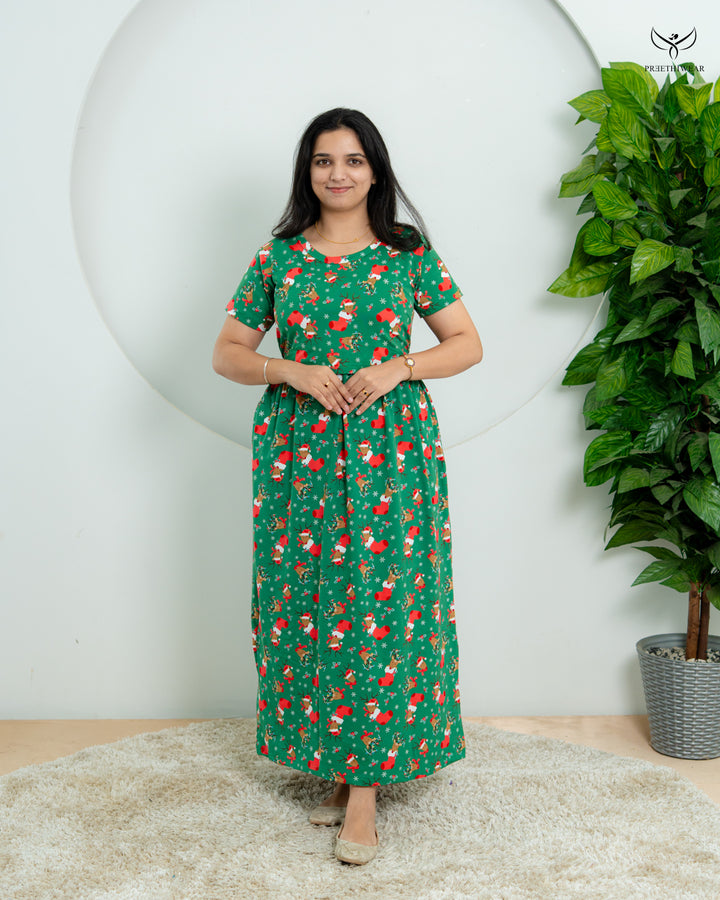 Gomathi1  Soft Cotton Full Length Maternity Loungewear