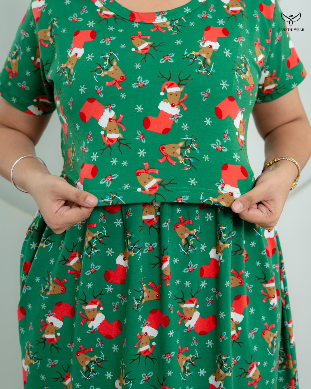 Gomathi1  Soft Cotton Full Length Maternity Loungewear