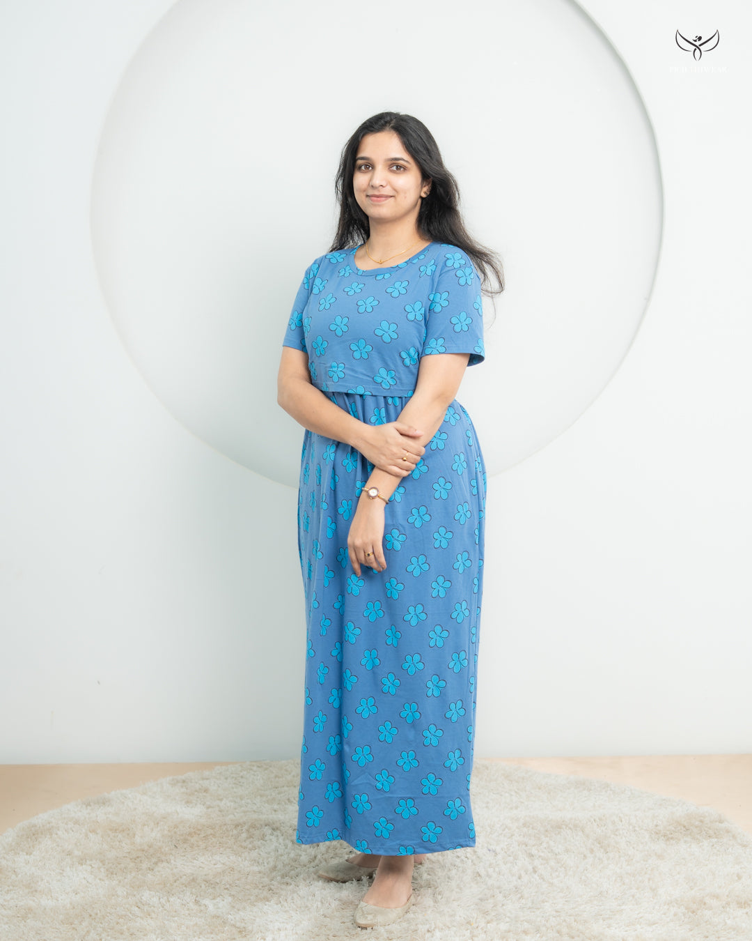 Yasin1  Soft Cotton Full Length Maternity Loungewear