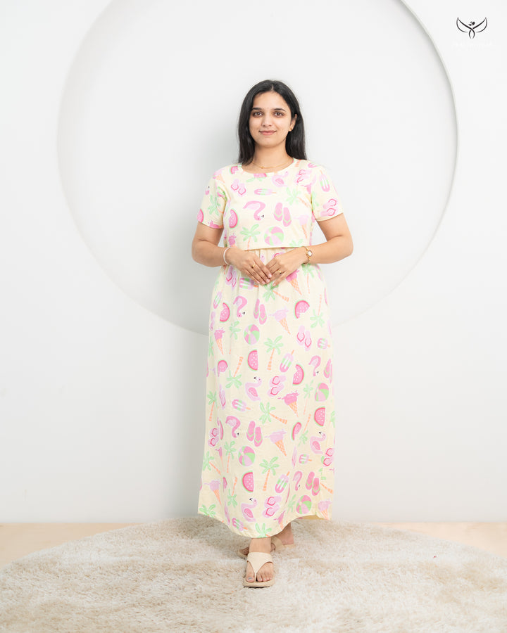 Saloni SoftCotton Full Length Maternity Loungewear