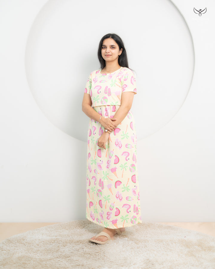 Saloni SoftCotton Full Length Maternity Loungewear
