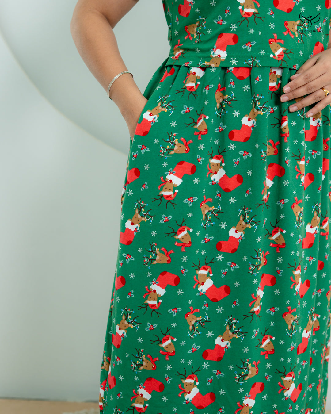 Gomathi1  Soft Cotton Full Length Maternity Loungewear