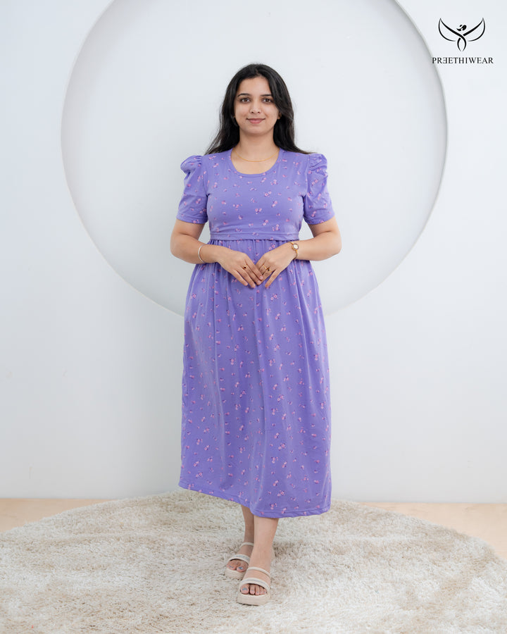 Lalasha Lightweight SoftCotton Calf Length Maternity Loungewear