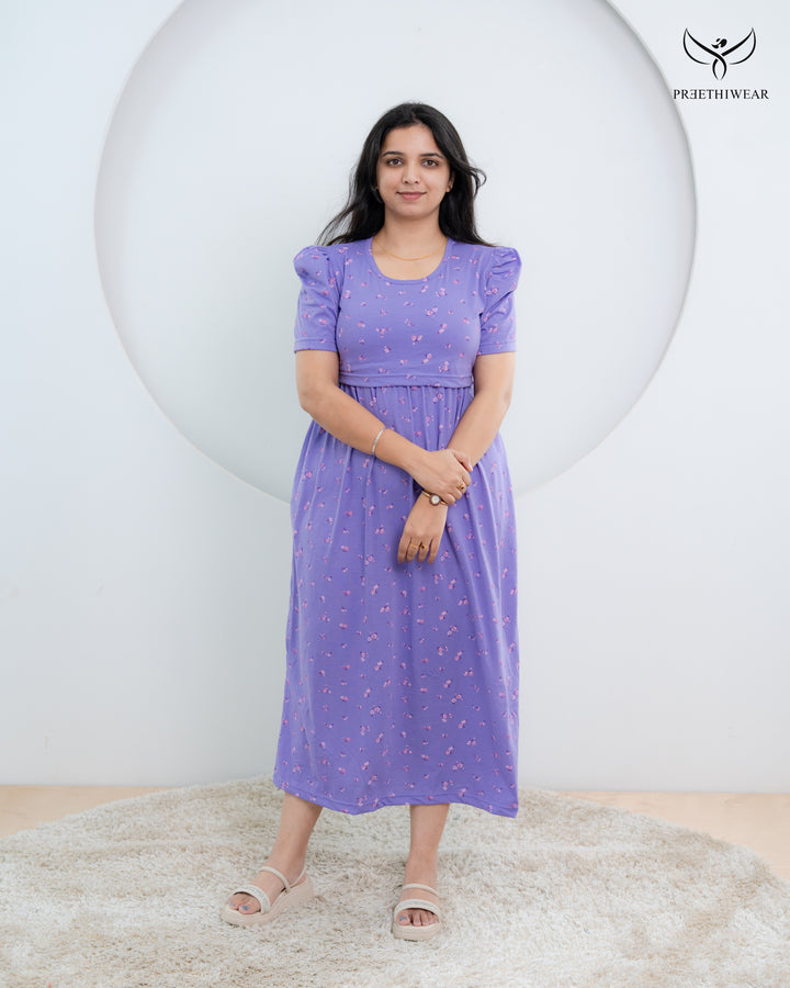 Lalasha Lightweight SoftCotton Calf Length Maternity Loungewear