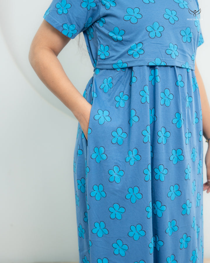 Yasin1  Soft Cotton Full Length Maternity Loungewear