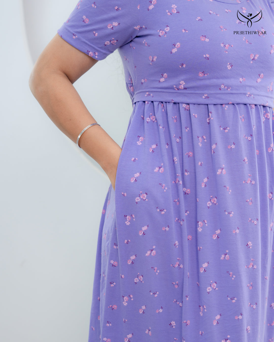 Lalasha Lightweight SoftCotton Calf Length Maternity Loungewear